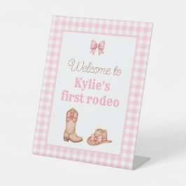 Girl First Rodeo Birthday Sign Sockelschild