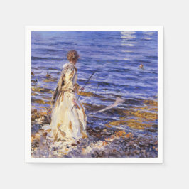 Girl Fishing (von John Singer Sargent) Serviette