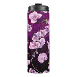 *~* Girl-Floral-Glitzer Confetti Thermal Tumbler Thermosbecher