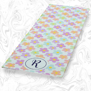 Girl Floral mit Retro Daisy Blume blauer Fitnessra Yogamatte