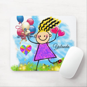 Girl Floral Mouse Pad! Mouse Pad Mousepad