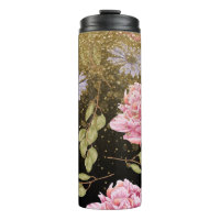 *~* Girl Floral Pink Roses Blue Daisy Glitzer