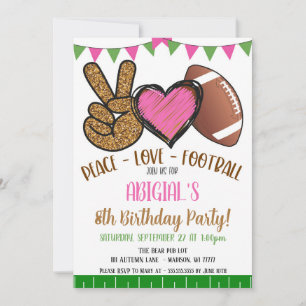 Girl Football Invite Einladung