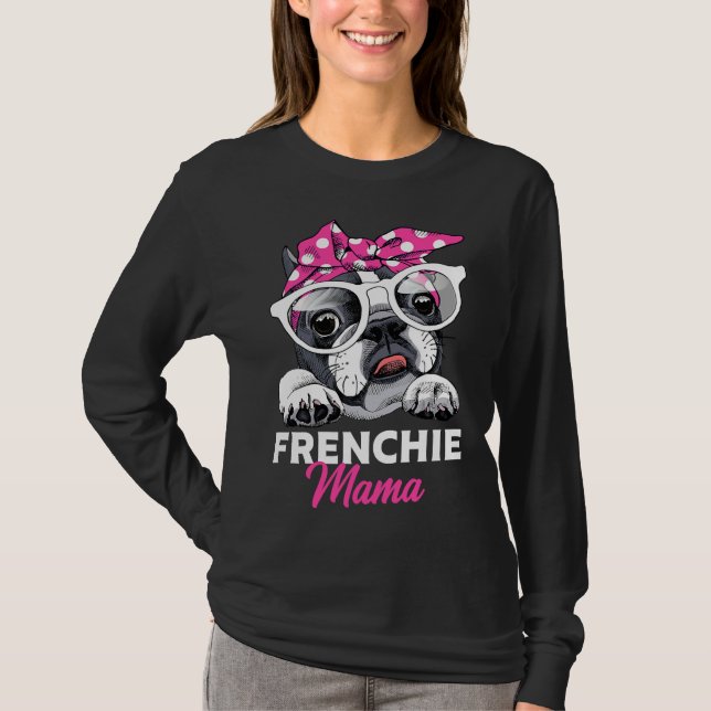 Girl Frenchie Idee T-Shirt (Vorderseite)