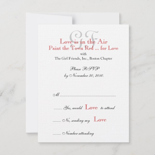 Girl Friends Night Out RSVP Cards 2 (Vorderseite)