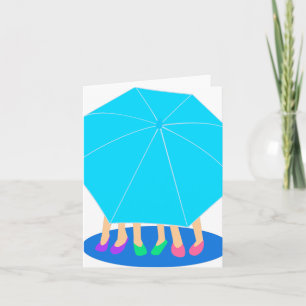 Girl Friends Umbrella Secrets Card Karte