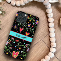 Girl Fun Teen Trendy Black Floral Inspirivity