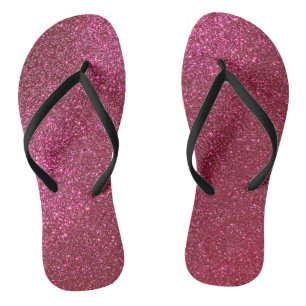 Girl Funkelnd Wine Burgundy Roter Glitzer Flip Flops