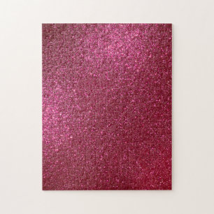 Girl Funkelnd Wine Burgundy Roter Glitzer Puzzle