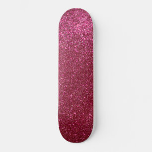 Girl Funkelnd Wine Burgundy Roter Glitzer Skateboard
