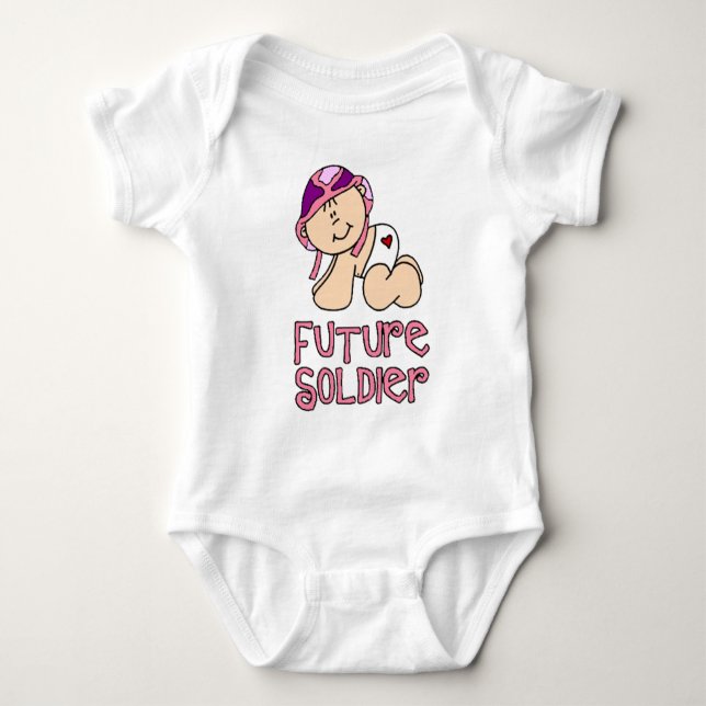 Girl future Soldier Baby Strampler (Vorderseite)