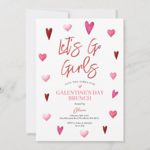 Girl Galentine's Day Party Brunch Abendessen Einladung