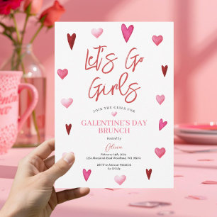 Girl Galentine's Day Party Brunch Abendessen Einladung