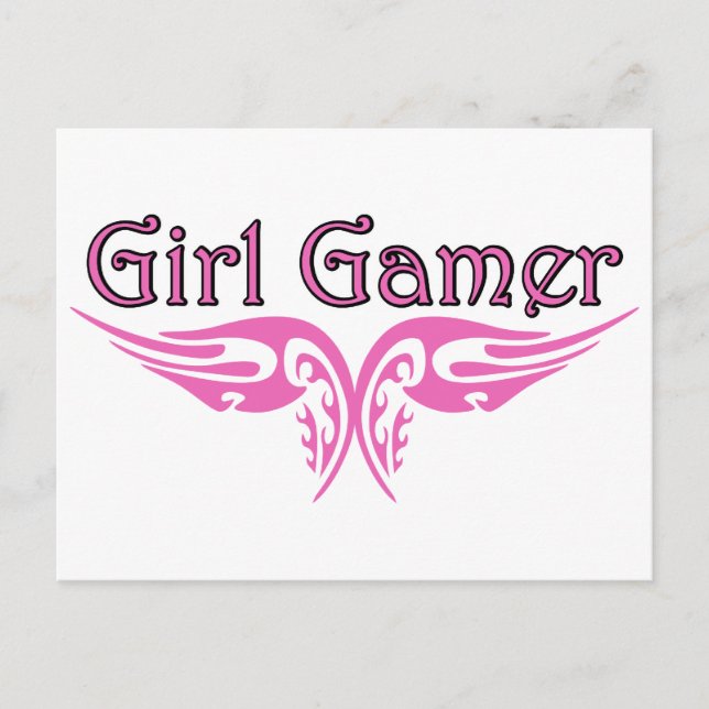 Girl Gamer Postkarte (Vorderseite)
