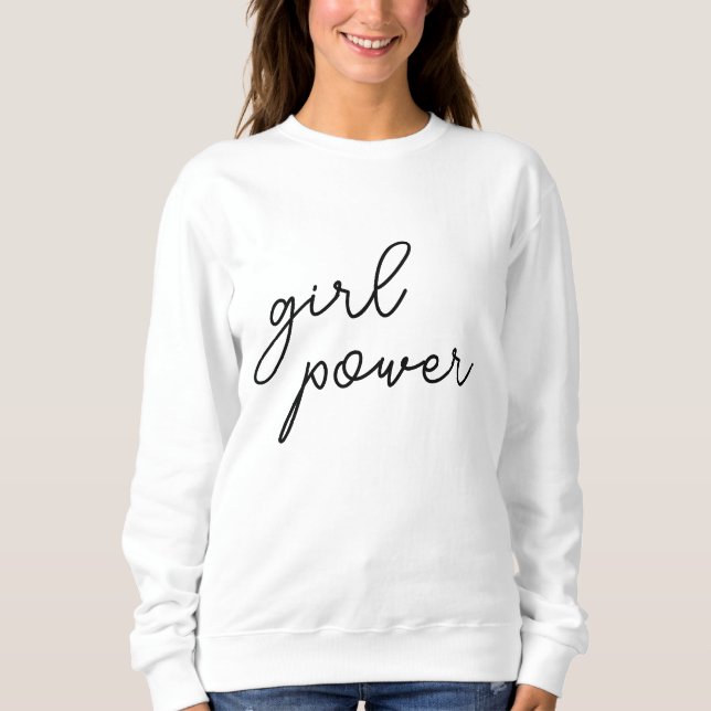Girl Gang Cute Modern Feminism Girl Power Quote Sweatshirt (Vorderseite)