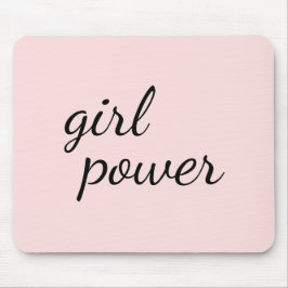 Girl Gang Girl Power Modern Feminism Blush Pink Mousepad