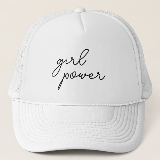 Girl Gang Modern Feminist Stylish Girl Power  Truckerkappe (Vorderseite)