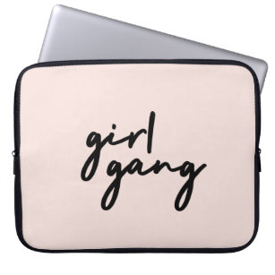 Girl Gang   Niedlich Pink Girl Power Moderner Femi Laptopschutzhülle