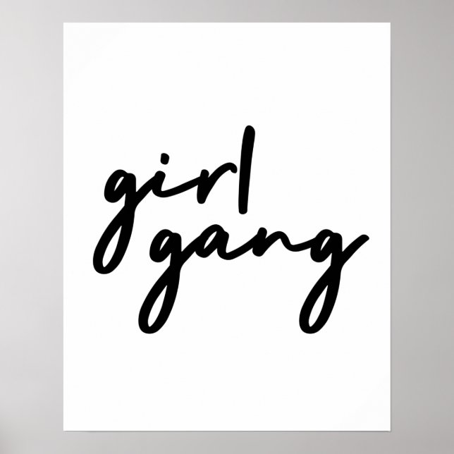 Girl Gang | Niedlicher Girl-Power Moderner Feminis Poster (Vorne)
