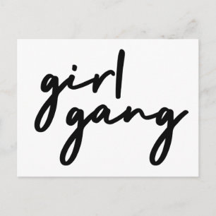 Girl Gang   Niedlicher Girl-Power Moderner Feminis Postkarte