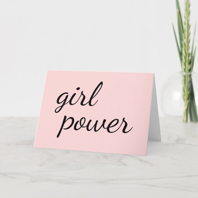 Girl Gang Pink Feminist Empowerment Design Karte (Vorderseite)