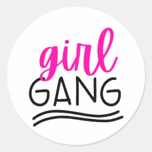 Girl Gang Runder Aufkleber