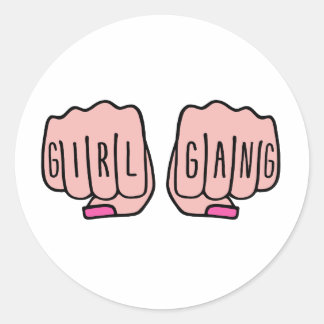 Girl Gang Runder Aufkleber