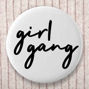 Girl Gang   Stilvoll Moderner feministischer Girl  Button