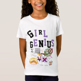 GIRL GENIUS Tshirt Science Mathematik NAME auf der