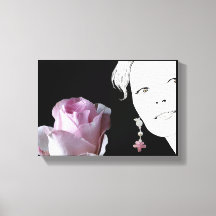 Girl Gesicht hübsch rosa Rosa Blumenmode Kunst