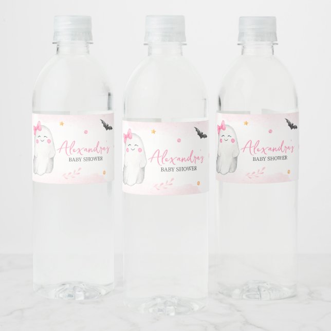 Girl Ghost Halloween Kinderdusche Wasserflaschenetikett (Flaschen)