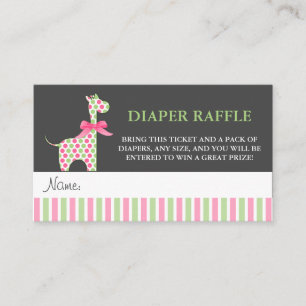 Girl Giraffe Baby Duschduft Windeln Raffel Tickets Begleitkarte