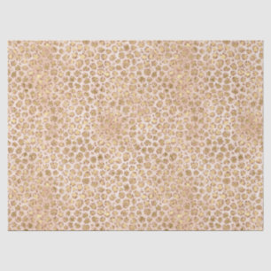 Girl Glitzer Gold Peach Leopard Print Seidenpapier