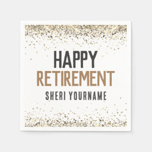 Girl Glitzer Retirement Party Napkins Serviette