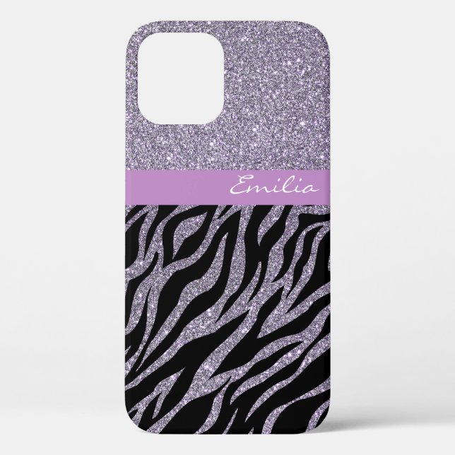 Girl Glitzer Zebra Animal Print Muster kundenspezi Case-Mate iPhone Hülle (Rückseite)