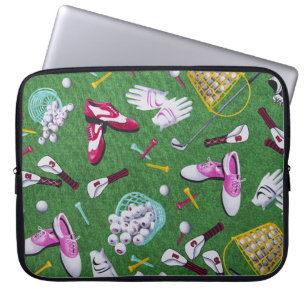 Girl Golf Pattern Laptop Sleeve