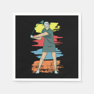 Girl Golf Player Girl Sport Golf Lover Geschenk Serviette