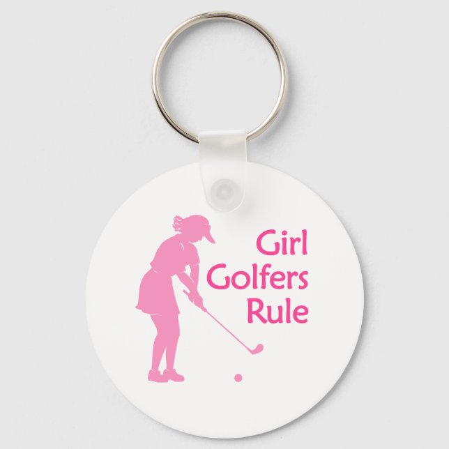 Girl Golfers Rule Schlüsselanhänger (Vorderseite)