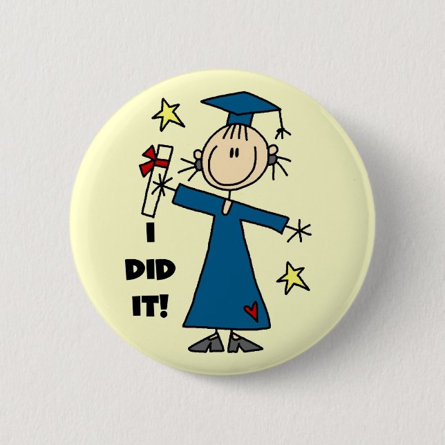 Girl Graduate Button (Vorderseite)