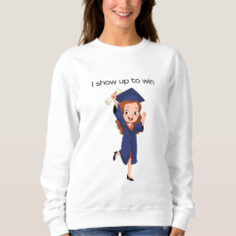 Girl graduation gown sweatshirt