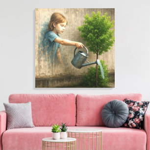 Girl Graffiti Parco Civico-Ciani Leinwanddruck