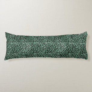 Girl Green Glam Leopard Print Seitenschläferkissen