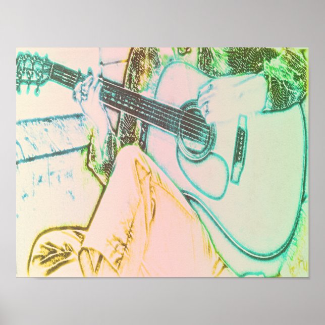 Girl & Guitar Poster (Vorne)