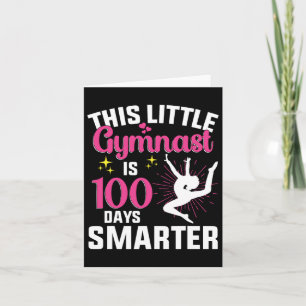 Girl Gymnast glücklich 100 Tage der Schule Gymnast Karte
