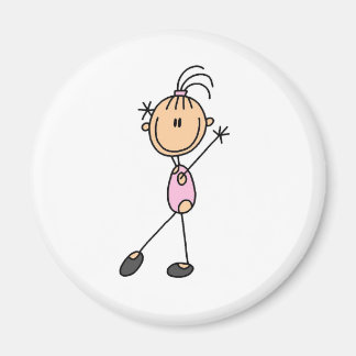 Girl Gymnast in Pink Magnet