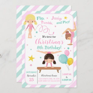 Girl Gymnastics Einladung