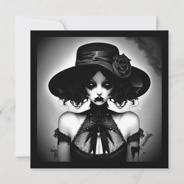 Girl Halloween Einladung (Vorderseite)