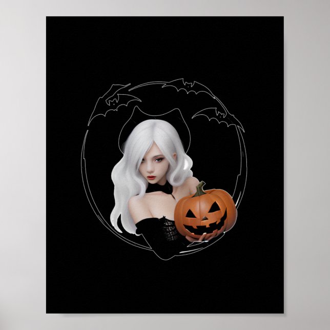Girl Halloween Festivals Sticker Poster (Vorne)