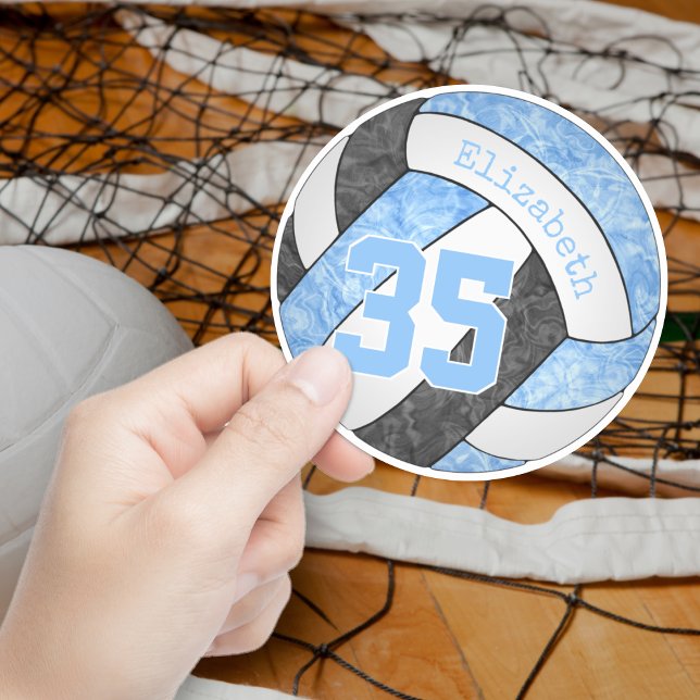 Girl hellblau schwarz Volleyball Team Farben Aufkleber (Von Creator hochgeladen)