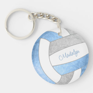 Girl-Hellblau-Volleyball Schlüsselanhänger